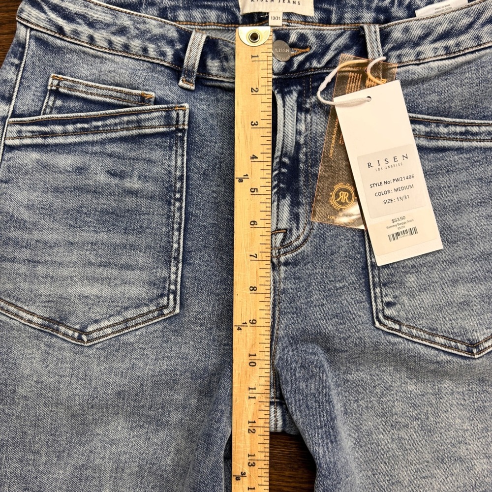 Risen Los Angeles Sammy Baggy Jean Women 13/31 Medium Wash High Rise Wide Leg - Picture 8 of 13